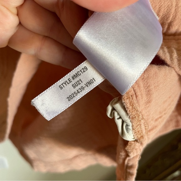 Madewell Cotton Gauze Tunic Dress Coverup Antique Coral Peach Size Small Loose - Picture 8 of 9